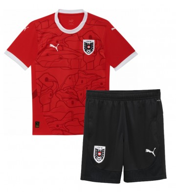 Austria Replica Home Stadium Kit for Kids Euro 2024 Short Sleeve (+ pants)
